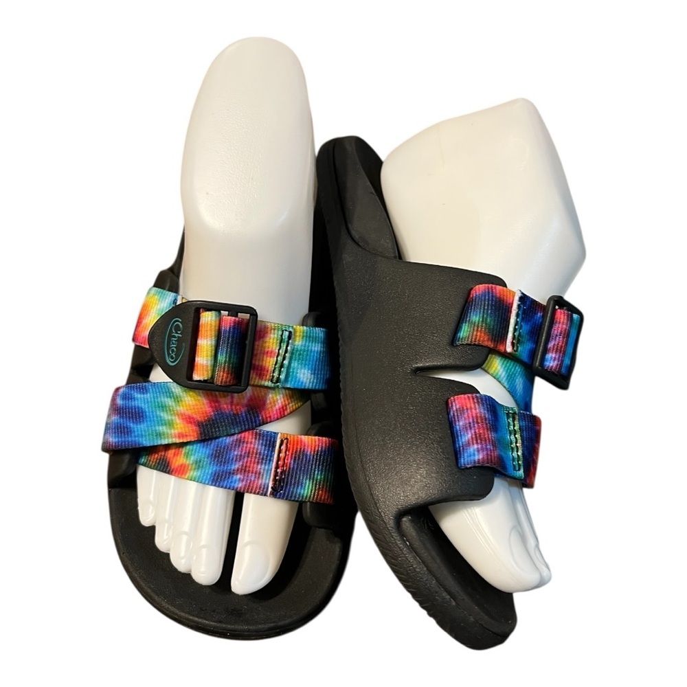 Chaco Chillo Slides Tie Dye Sandals Size 5 - Picture 2 of 9